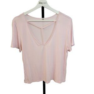 𝅺Garage Strappy  Front Baby Pink Top Size Medium